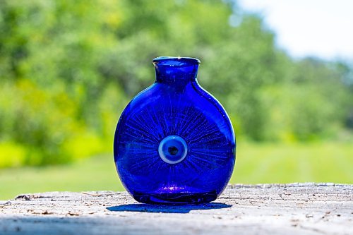 NIC ADAM / FREE PRESS
Glass worker Brook Drabot&#x2019;s creations pictured Friday. Brook loves making very small things, blowing glass to create tiny vases, miniature ornaments and small bowls. 
240801 - Thursday, August 01, 2024.

Reporter: