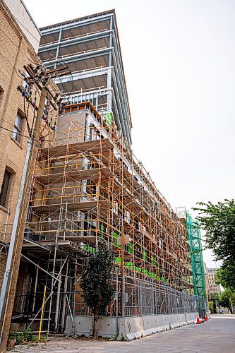 NIC ADAM / FREE PRESS
The outside of Concord Properties&#x2019; new 10-storey, $30 million, mixed used building, pictured on Friday, on the site of a former surface parking lot in the Exchange District. This is where Concord&#x2019;s new office will be once completed.
240802 - Friday, August 02, 2024.

Reporter: Martin Cash