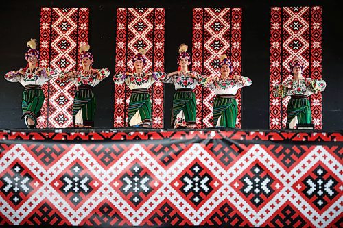 02082024
Dancers with the Yalenka Ukrainian Dancers Society perform in the Talent Competition during the opening day of Canada's National Ukrainian Festival at Selo Ukraina south of Dauphin on Friday. The three day event includes all manner of entertainment and celebration of Ukrainian culture.
(Tim Smith/The Brandon Sun)