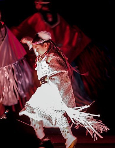 JOHN WOODS / FREE PRESS
A performer dances at the First Nations Pavilion in the Convention Centre Sunday, August 4, 2024. 

Reporter: ?