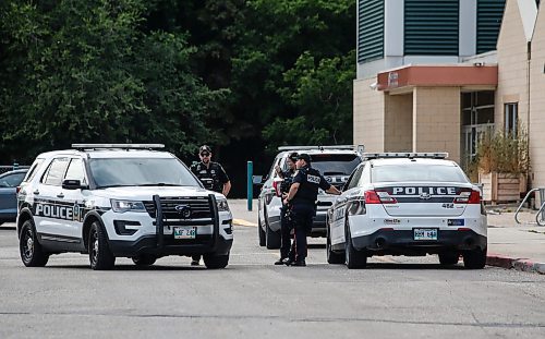 JOHN WOODS / FREE PRESS
Police attend the Israel pavilion at Folklorama at the Asper Jewish Community Campus  Monday, August 5, 2024. 

Reporter: tyler