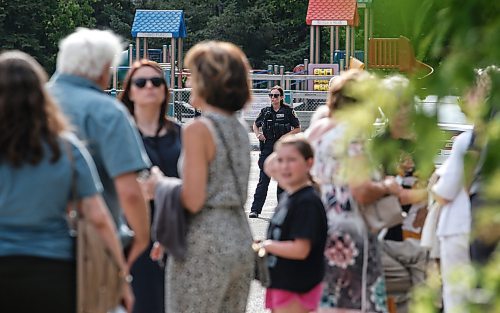 JOHN WOODS / FREE PRESS
Police attend the Israel pavilion at Folklorama at the Asper Jewish Community Campus  Monday, August 5, 2024. 

Reporter: tyler