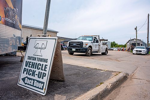 NIC ADAM / FREE PRESS
Tartan Towing&#x2019;s building and lot pictured Tuesday afternoon. The Winnipeg Police Service has awarded its towing contract to Tartan Towing, even though the City of Winnipeg is currently suing the company. Bison Towing officials said they are also disappointed and question the decision, which &#x201c;doesn&#x2019;t make sense,&#x201d; while Dr. Hook&#x2019;s owner called the decision a surprise due to the legal issues. Tartan declined comment. 
240806 - Tuesday, August 06, 2024.

Reporter: Joyanne