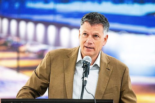 MIKAELA MACKENZIE / FREE PRESS

	
Sapphire Springs president and CEO Ken Blair speaks at an event presenting the new arctic char fish farm in the RM of Rockwood on Tuesday, Aug. 6, 2024. 

For Martin Cash story.