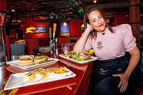 NIC ADAM / FREE PRESS
Brazilian cheese maker Fabiola Della Pria pictured alongside dishes using her Minas Frescal and BBGrill cheeses at Hermano&#x2019;s restaurant in the Exchange District Tuesday.
240806 - Tuesday, August 06, 2024.

Reporter: Dave