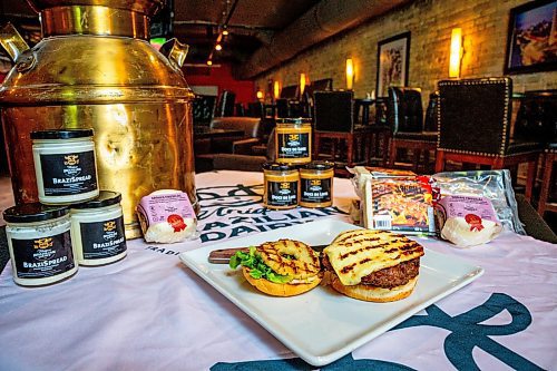 NIC ADAM / FREE PRESS
A cheese burger made using Brazilian cheese maker Fabiola Della Pria&#x2019;s BBGrill cheese is pictured in Hermano&#x2019;s restaurant in the Exchange District Tuesday. 
240806 - Tuesday, August 06, 2024.

Reporter: Dave