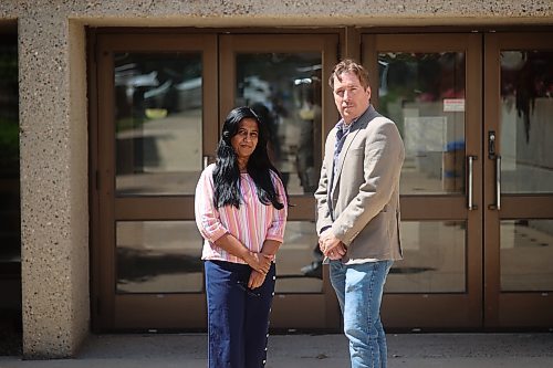 Brandon University Rural Development Institute immigration research coordinator Shirlyn Kunaratnam and director Wayne Kelly. (Abiola Odutola/The Brandon Sun)