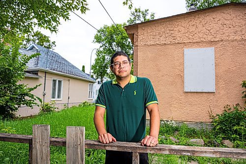 NIC ADAM / FREE PRESS
Ed Artola, pictured outside the vacant property Wednesday, is a Winnipeg landlord who blames a vacant house next door for preventing him from being able to sell a home he owns and rents out on Atlantic Avenue. After putting his property on the market for over a year, Artola said his realtor told him the vacant home, which attracts squatters and poses a fire risk, was the issue deterring buyers. 
240807 - Wednesday, August 07, 2024.

Reporter: Joyanne