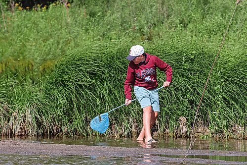 08082024
Mikkel MacLellan explores the Little Saskatchewan River with his siblings, cousin and grandparents on a warm and windy Thursday.
(Tim Smith/The Brandon Sun)