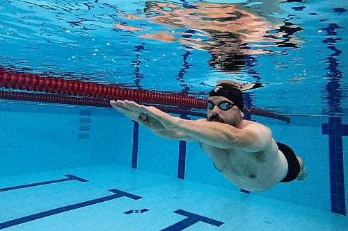 08082024
Ian Trembath trains at the Brandon YMCA pool on Thursday morning. Trembath will be competing in the 50M sprint and 100M race events at the Canada 55+ Games in Quebec City later this month. 
(Tim Smith/The Brandon Sun)