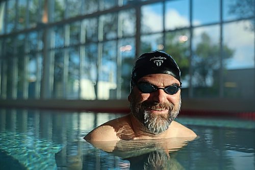 08082024
Swimmer Ian Trembath at the Brandon YMCA pool on Thursday morning. Trembath will be competing in the 50M sprint and 100M race events at the Canada 55+ Games in Quebec City later this month. 
(Tim Smith/The Brandon Sun)