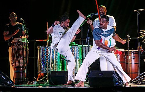 JOHN WOODS / FREE PRESS
Performers at the Brazilian pavilion open up the second week of Folklorama at the Convention Centre in Winnipeg Sunday, August 11, 2024. 

Reporter: ?