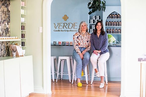 MIKAELA MACKENZIE / FREE PRESS

	
Dominika (left) and Zoe Dratwa, co-owners of Verde Candle Bar, in their new space on Academy on Monday, Aug. 12, 2024.

For Gabby Piche story.