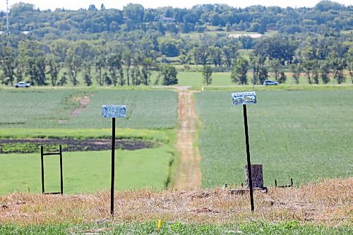 12082024
Informative placards tell the history of the Brandon Indian Residential School at the site of the former school just west of Brandon along Grand Valley Road. 
(Tim Smith/The Brandon Sun)