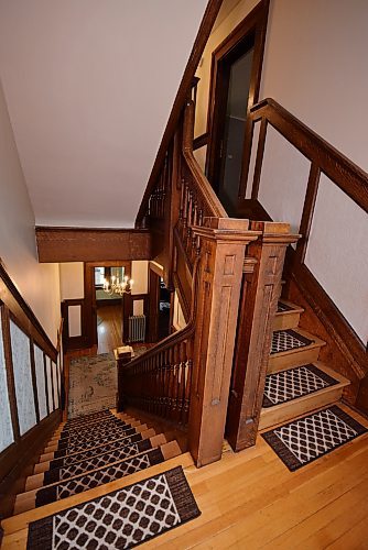 Todd Lewys / Winnipeg Free Press



The quality - and artistry - of the woodwork is off the charts in the foyer and in and around the grand staircase.