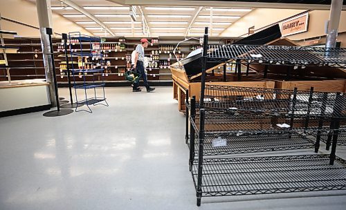 Ruth Bonneville / Free Press

Standup - Family Foods closes 

After 20 years in business the owner of Dakota Family Foods closes its doors Tuesday.  Customers seem to linger as they hunt for last minute deals even though many shelves lay empty with some shelving units with sticker prices on them to be sold as well.

Longtime employee Jeff Parker, moves  shelving and cleans up water from ice and pop machines after they get taken away.   He says he feels sad that such a great place to work is really closing 

 Aug 13th, 2024
