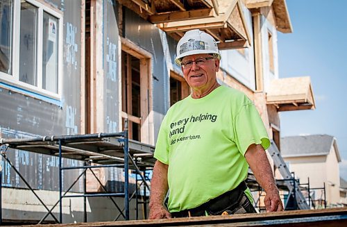 JOHN WOODS / FREE PRESS
Jerry Storie, volunteer leader at Habitat For Humanity, is photographed on a building site on Pandora Ave W Tuesday, August 13, 2024. Storie is a retired educator and former MLA.

Reporter: ken