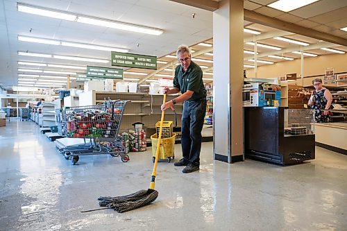 Ruth Bonneville / Free Press

Standup - Family Foods closes 

After 20 years in business the owner of Dakota Family Foods closes its doors Tuesday.  Customers seem to linger as they hunt for last minute deals even though many shelves lay empty with some shelving units with sticker prices on them to be sold as well.

Longtime employee Jeff Parker, moves  shelving and cleans up water from ice and pop machines after they get taken away.   He says he feels sad that such a great place to work is really closing 

 Aug 13th, 2024
