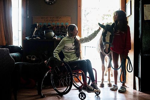 MIKAELA MACKENZIE / FREE PRESS

	
Alyssa Selman and her daughter, Ari Selman (13), bring the pony Arcadia into the house at their property near Graysville on Thursday, Aug. 8, 2024.

For Mike McIntyre story.