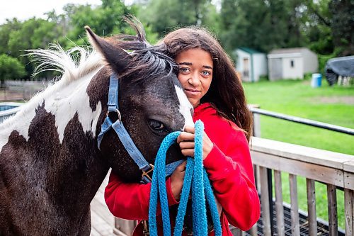 MIKAELA MACKENZIE / FREE PRESS

	
Ari Selman (13) and her pony, Arcadia, at their property near Graysville on Thursday, Aug. 8, 2024.

For Mike McIntyre story.