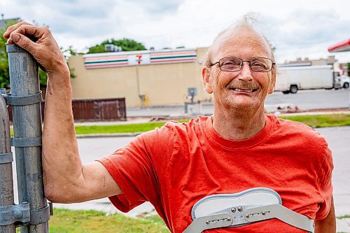 NIC ADAM / FREE PRESS
North End resident Harvey Beaumont pictured outside the 7-11 at Flora Ave &amp; Salter St, just one of the 10 7-11 locations proposed to close. 
240814 - Wednesday, August 14, 2024.

Reporter: Joyanne