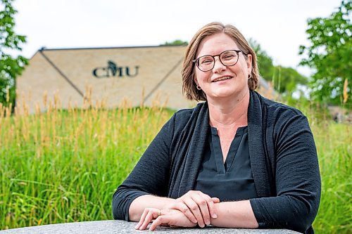 NIC ADAM / FREE PRESS
Dr. Heather Campbell-Enns, Associate Professor of Psychology at Canadian Mennonite University (CMU), pictured outside the campus Wednesday. She has been awarded a Canada Research Chair (CRC) grant worth $600,000 over five years to study family-provided care for older adults, particularly in the context of dementia--something that is becoming increasingly common as Canada's population of older adults is growing. 
240814 - Wednesday, August 14, 2024.

Reporter: ?