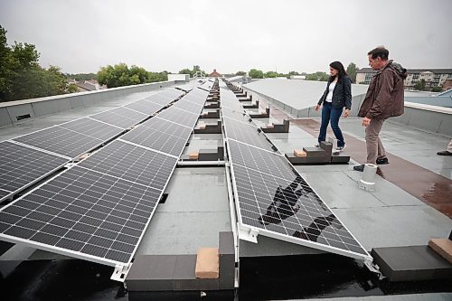 Ruth Bonneville / Free Press

local - school solar power

SCHOOL SOLAR PANELS: LRSD has installed what's believed to be the first solar panels on a public school in Winnipeg. Coll&#xe8;ge Jeanne-Sauv&#xe9;, a St. Vital high school is being partially powered by renewable energy. 

Photo of Alain Michalik, newly-retired principal of CJS (who oversaw the project) and  Amarbeer Bhandari Director of Transportation, facilities and Maintenance,
on the rooftop of Coll&#xe8;ge Jeanne-Sauv&#xe9;  looking at the long line of solar panels Thursday. 

Reporter Maggie
 


 Aug 15th, 2024
