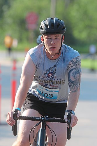 Boston Bruins forward Morgan Geekie of Strathclair comes in on the bike during the Riding Mountain Triathlon's Dri-Tri on Saturday morning at Wasagaming. His father Craig also did the race. Since the triathlon itself was cancelled because rescue boats couldn't be put on the water to potentially rescue distressed swimmers, a duathlon was held instead. (Perry Bergson/The Brandon Sun)
Aug. 19, 2024