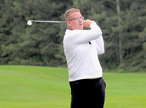 Brandon's Kolby Day mounted a furious comeback on the back nine to make his way to the quarterfinals in the championship flight. (Thomas Friesen/The Brandon Sun)