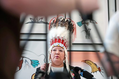 Ruth Bonneville /Free Press

Local  - FNcfs

Assembly of First Nations (AFN) National Chief Cindy Woodhouse Nepinak holds media availability discussing details of the recently negotiated draft settlement agreement of $47.8 billion from Canada to fund long-term reform measures of the First Nations Child and Family Services at  RBC Convention Centre Tuesday. 


Aug 20, 2024