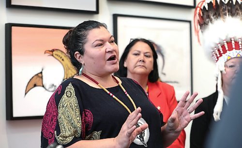 Ruth Bonneville /Free Press

Local  - FNcfs

Photo of Chief Angela Levasseur, (chief of the Nisichawayasihk Cree Nation) speaking to reporters at presser event. 

Assembly of First Nations (AFN) National Chief Cindy Woodhouse Nepinak holds media availability discussing details of the recently negotiated draft settlement agreement of $47.8 billion from Canada to fund long-term reform measures of the First Nations Child and Family Services at  RBC Convention Centre Tuesday. 


Aug 20, 2024