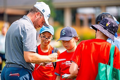 NIC ADAM / FREE PRESS
Daniel Hudson plays in the PGA Centreport Canada Rail Park Manitoba Open at Southwood Golf &amp; Country Club Thursday.
240822 - Thursday, August 22, 2024.

Reporter: Mike McIntyre
