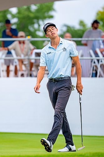 NIC ADAM / FREE PRESS
John Keefer plays in the PGA Centreport Canada Rail Park Manitoba Open at Southwood Golf &amp; Country Club Thursday.
240822 - Thursday, August 22, 2024.

Reporter: Mike McIntyre
