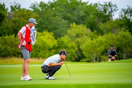 NIC ADAM / FREE PRESS
John Keefer plays in the PGA Centreport Canada Rail Park Manitoba Open at Southwood Golf &amp; Country Club Thursday.
240822 - Thursday, August 22, 2024.

Reporter: Mike McIntyre
