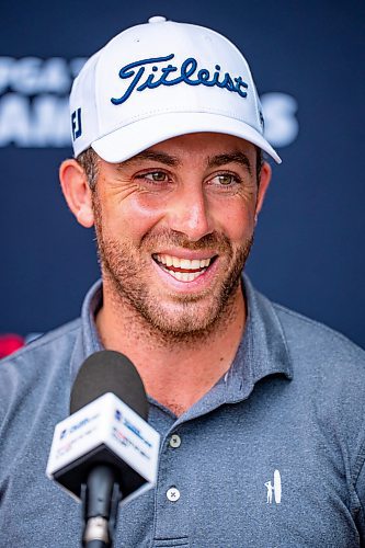 NIC ADAM / FREE PRESS
Daniel Hudson plays in the PGA Centreport Canada Rail Park Manitoba Open at Southwood Golf &amp; Country Club Thursday.
240822 - Thursday, August 22, 2024.

Reporter: Mike McIntyre
