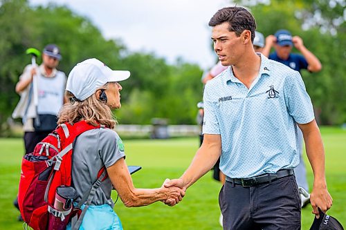 NIC ADAM / FREE PRESS
John Keefer plays in the PGA Centreport Canada Rail Park Manitoba Open at Southwood Golf &amp; Country Club Thursday.
240822 - Thursday, August 22, 2024.

Reporter: Mike McIntyre
