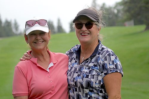 Tracy Rutledge, left, and Leslie Olson won their first Tamarack golf tournament ladies' scramble title at Clear Lake Golf Course last summer, and are gunning for a second one after making the final. (Thomas Friesen/The Brandon Sun)