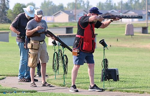 Manitoba Trapshooting Association president Jason Sparwood of Virden, in the grey shirt, reloads between shots on Friday afternoon at the Brandon Gun Club during the MTA’s provincial championships. (Perry Bergson/The Brandon Sun)
Aug. 24, 2024