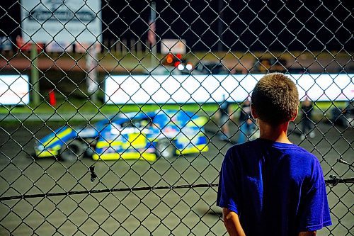 NIC ADAM / FREE PRESS
Spectators watch the races at Thursday night thunder at Victory Lanes Speedway just off Hwy 75 pictured Thursday evening.
240822 - Thursday, August 22, 2024.

Reporter: ?