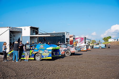 NIC ADAM / FREE PRESS
The pit before Thursday night thunder at Victory Lanes Speedway just off Hwy 75 pictured Thursday evening.
240822 - Thursday, August 22, 2024.

Reporter: ?