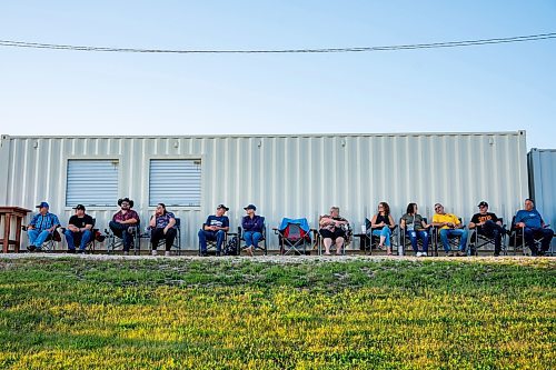 NIC ADAM / FREE PRESS
Spectators watch the races at Thursday night thunder at Victory Lanes Speedway.
240822 - Thursday, August 22, 2024.

Reporter: ?