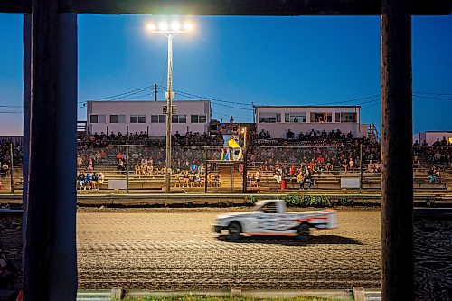 NIC ADAM / FREE PRESS
Super Truck racing at Thursday night thunder at Victory Lanes Speedway.
240822 - Thursday, August 22, 2024.

Reporter: ?