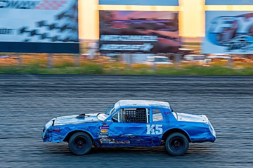 NIC ADAM / FREE PRESS
Kevin Gagnon races at Thursday night thunder at Victory Lanes Speedway.
240822 - Thursday, August 22, 2024.

Reporter: ?