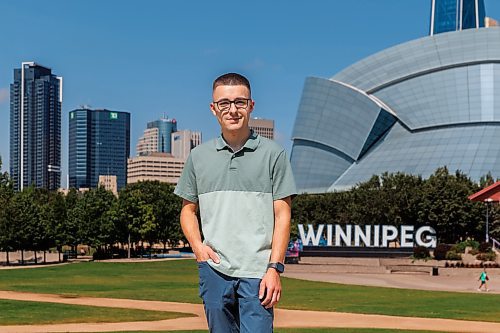 MIKE DEAL / FREE PRESS
Anthony Urso, drone photographer, at The Forks, Friday afternoon. Anthony&#x2019;s shares a lot of his drone photography on Instagram and it is making people see Winnipeg differently.
See Jen Zoratti story
240823 - Friday, August 23, 2024.