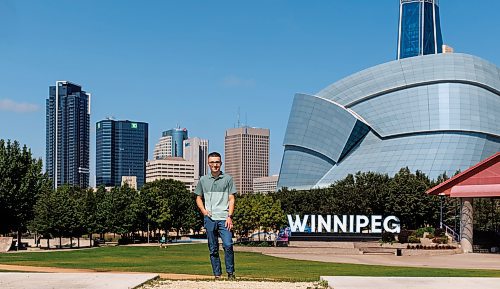 MIKE DEAL / FREE PRESS
Anthony Urso, drone photographer, at The Forks, Friday afternoon. Anthony&#x2019;s shares a lot of his drone photography on Instagram and it is making people see Winnipeg differently.
See Jen Zoratti story
240823 - Friday, August 23, 2024.