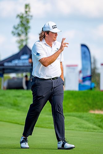 NIC ADAM / FREE PRESS
Neal Shipley plays in the PGA Centreport Canada Rail Park Manitoba Open at Southwood Golf &amp; Country Club Friday.
240823 - Friday, August 23, 2024.

Reporter: Mike McIntyre