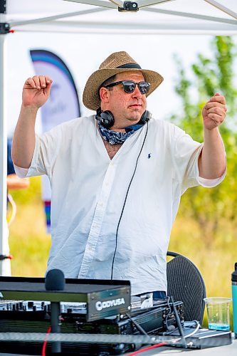 NIC ADAM / FREE PRESS
Jason Quinton, known professionally as JPQ, DJs at hole 17, the party hole, at the PGA Centreport Canada Rail Park Manitoba Open at Southwood Golf &amp; Country Club Friday.
240823 - Friday, August 23, 2024.

Reporter: Mike McIntyre