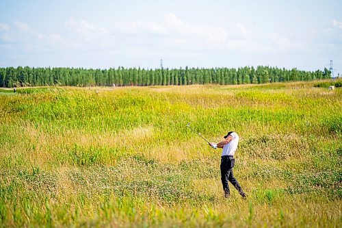 NIC ADAM / FREE PRESS
Beau Breault plays in the PGA Centreport Canada Rail Park Manitoba Open at Southwood Golf &amp; Country Club Friday.
240823 - Friday, August 23, 2024.

Reporter: Mike McIntyre