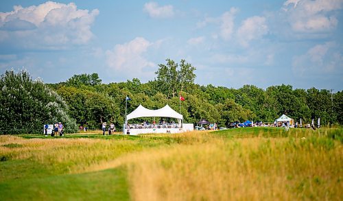 NIC ADAM / FREE PRESS
Hole 17, the party hole, of the PGA Centreport Canada Rail Park Manitoba Open at Southwood Golf &amp; Country Club Friday.
240823 - Friday, August 23, 2024.

Reporter: Mike McIntyre