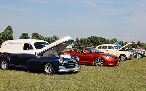 More than 60 classic cars, trucks and collectible antique vehicles were on display during the 11th annual fundraising barbeque for Special Olympics, hosted by Murray and Heather Manuliak at the Brandon Riverbank Discovery Centre on Saturday. (Michele McDougall/The Brandon Sun)